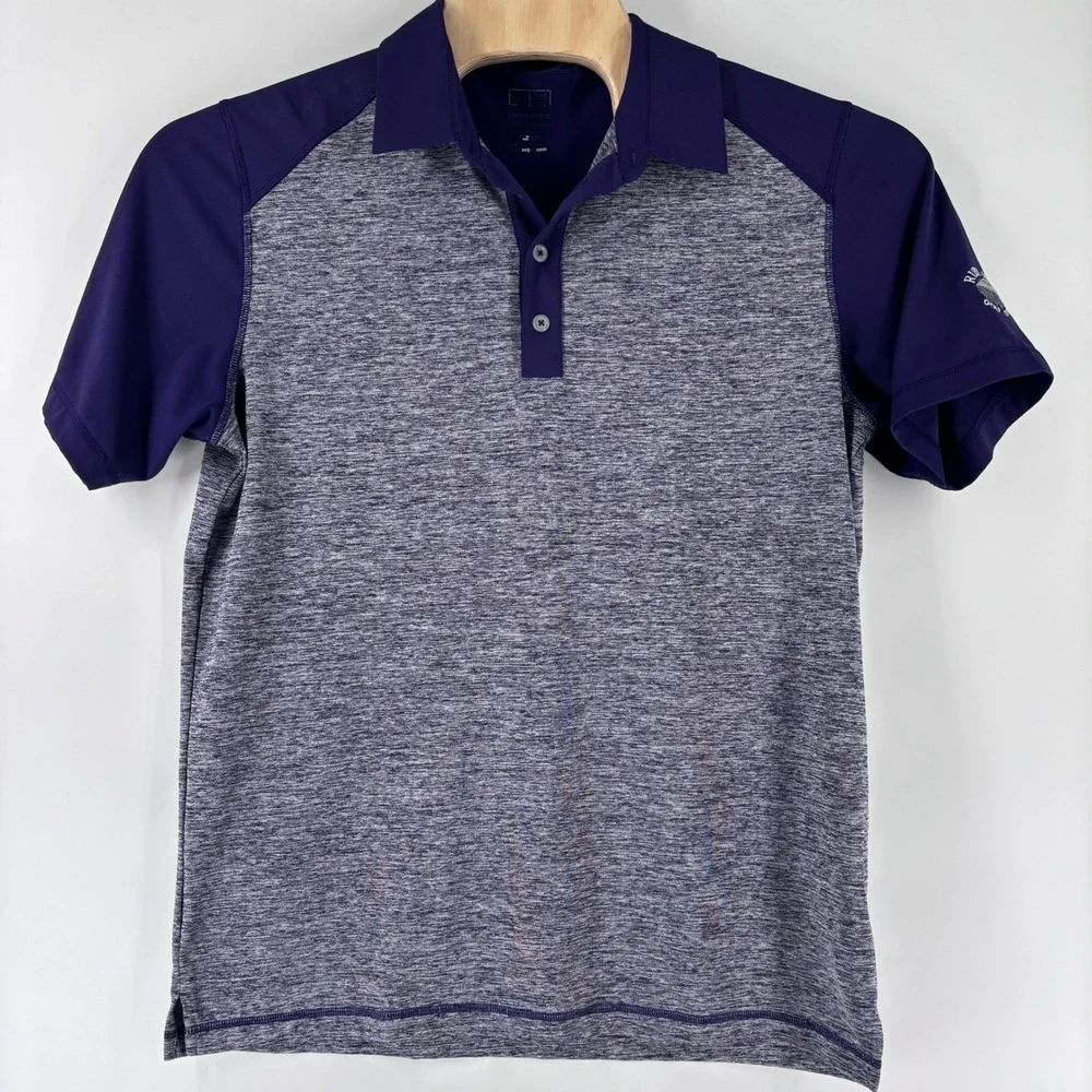 Adidas Puremotion Golf Polo Mens Large Purple Heather Grey Ruby Hill Golf Club